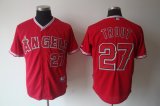 anaheim angels 27 mike trout red mlb baseball jerseys