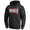 Men's New Jersey Devils Fanatics Branded Black Iconic Collection On Side Stripe Pullover Hoodie