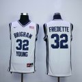 Brigham Young #32 Fredette white nba basketabll jersey