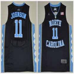 North Carolina Tar Heels #11 Johnson Black College Basketball Jersey