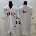 Nike Los Angeles Angels blank white majestic baseball jerseys 02