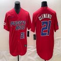 Puerto Rico Baseball #21 Roberto Clemente red 2023 World Baseball Classic Replica Player Jersey 01