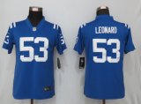 Women Colts #53 Darius Leonard Nike blue Color Rush Limited Jersey