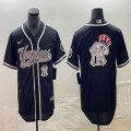 Nike New York Yankees blank black baseball jerseys Joint name-BD