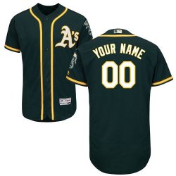 Custom Oakland Athletics green Flexbase Authentic Collection Jersey