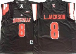 Louisville Cardinals #8 Lamar Jackson Black College Football Jersey