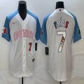 2023 World Cup Mexico #7 Julio Urias white skyblue majestic baseball jerseys 35