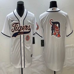 Nike Detroit Tigers blank white Majestic baseball jerseys Joint name-BD 03