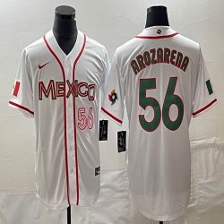 2023 World Cup Mexico #56 Randy Arozarena white green majestic baseball jerseys 30