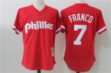 Philadelphia Phillies #7 Maikel Franco red throwback baseball jersey