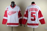 Detroit Red Wings #5 Nicklas Lidstrom White NHL Jerseys