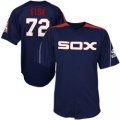 Chicago White Sox 72 FISK black mlb jersey