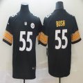 Nike Pittsburgh Steelers #55 Devin Bush black Color Rush Limited Jersey