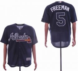 Atlanta Braves #5 Freddie Freeman blue majestic baseball Jerseys