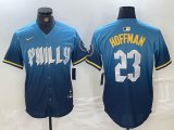 Nike Philadelphia Phillies #23 Hoffman blue majestaic baseball jersey city version 01