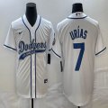 Nike Los Angeles Dodgers #7 Julio Urias white majestic baseball Jerseys Joint name -BD