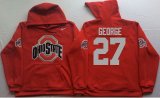 Ohio State Buckeyes Red #27 GEORGE NCAA Hooded Sweatshirt