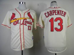 St.Louis Cardinals 13 Matt Carpenter cream MLB Jerseys