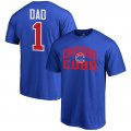 Men's Chicago Cubs Fanatics Branded Royal 2018 Father's Day Number 1 Dad T-Shirt