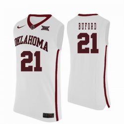 Custom Oklahoma Sooners #21 Dante Buford College Basketball Jersey - white