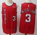 Nike Portland Trail Blazers #3 C.J. McCollum Throwback red NBA Jerseys-S8