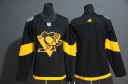 Women Adidas Pittsburgh Penguins blank black NHL Jerseys