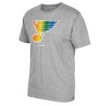 Men's St. Louis Blues Reebok Gray Rainbow Pride T-Shirt