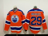 Edmonton Oilers #29 Leon Draisaitl orange nhl hockey jersey