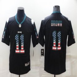 Philadelphia Eagles #11 Carson A.J. Brown black USA flag Color Rush Limited Jersey-BD