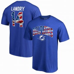 Jarvis Landry Miami Dolphins NFL Pro Line by Fanatics Branded Banner Wave Name & Number T-Shirt - Royal