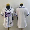 Women Nike Buffalo Bills blank white baseball jerseys Joint name-BD