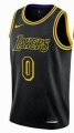 Nike NBA Los Angeles Lakers #0 Westbrook black snake skin nba basketball Jerseys-HL