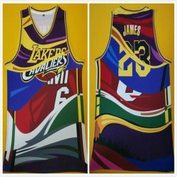 Los Angeles Lakers #6 LeBron James fashion NBA basketball jerseys-HL