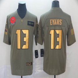 Buccaneers #13 Mike Evans green gold Nike Camo 2019 Salute to Service Limited Jersey