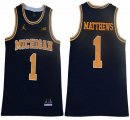 Jordan Men's Michigan Wolverines #1 Blue NCAA Basketball Jersey