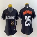 Women Nike Baltimore Orioles #25 Anthony Santander black majestic baseball jersey city version-BD 01