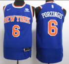 Nike New York Knicks #6 Kristaps Porzingis blue basketball jersey