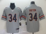 Nike Chicago Bears #34 Walter Payton gray Color Rush Limited Jerseys Inverted version