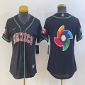 Women 2023 World Cup Mexico blank black majestic MLB baseball Jerseys-BD 35