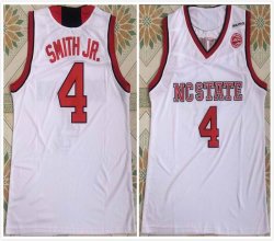 NC State Wolfpack Dennis Smith Jr. 4 white College Basketball Jersey