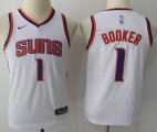 Custom Youth Nike Phoenix Suns #1 Devin Booker white NBA basketball Jerseys