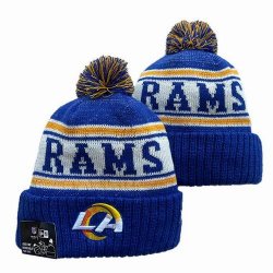 2024 Los Angeles Rams blue yellow white NFL Sports Cuffed Knit Hats 01