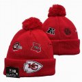 2024 Kansas City Chiefs red NFL Sports Cuffed Knit Hats 02