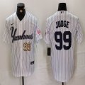 Nike New York Yankees #99 Aaron Judge white majestic baseball Jersey Joint name 07