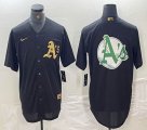 Nike Oakland Athletics blank black majestic baseball jerseys 02