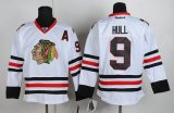 Reebok Chicago Blackhawks #9 Bobby Hull white nhl Jersey