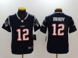 Youth Nike New England Patriots #12 Tom Brady blue Color Rush Limited Jersey