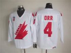 Custom Team Canada #4 Bobby Orr white NHL hockey Jerseys