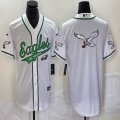 Nike Eagles blank white baseball jerseys Joint name-BD 03