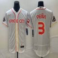 Nike Houston Astros #3 Jeremy Pena white Flexbase Authentic Collection Jersey city version 02